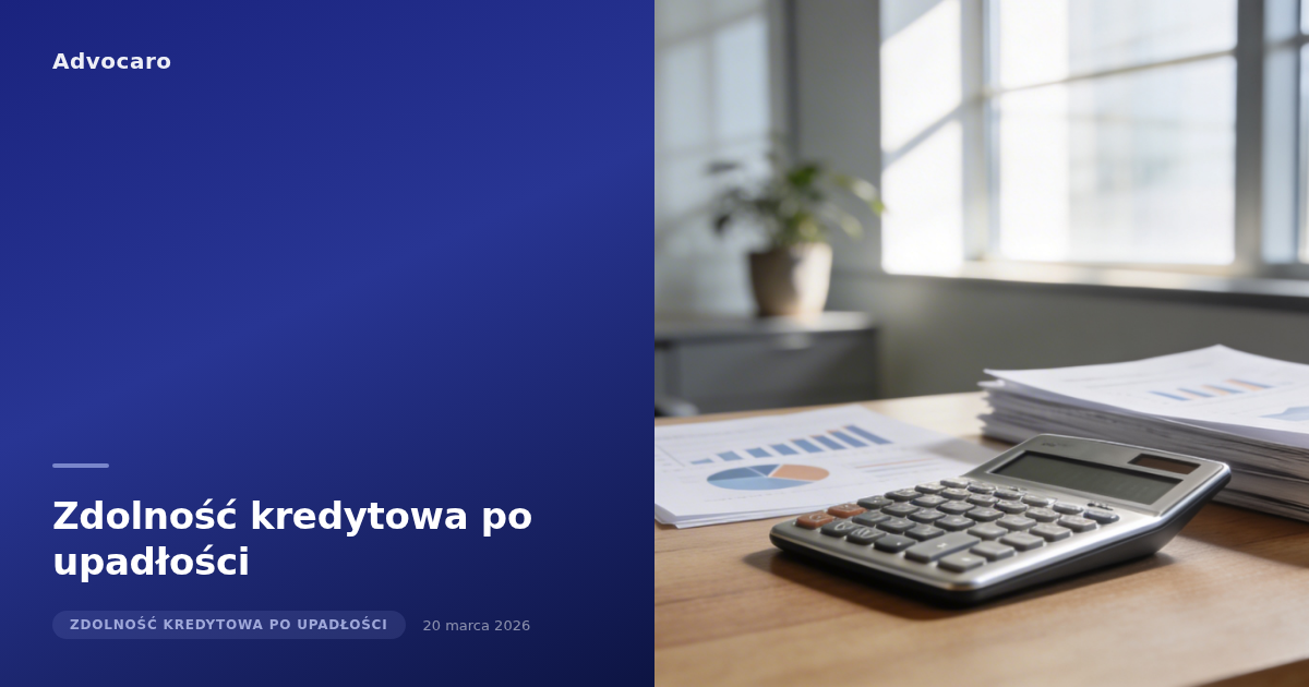 Zdolność kredytowa po upadłości